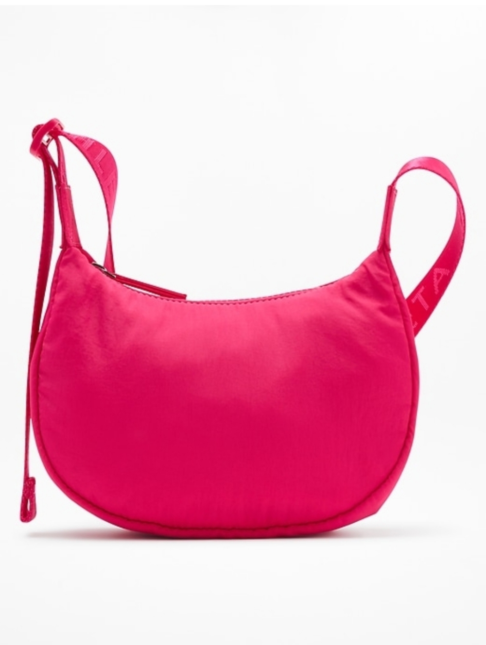 Athleta All About Mini Crescent Bag Dahlia Hot Pink Adjustable Crossbody NWT